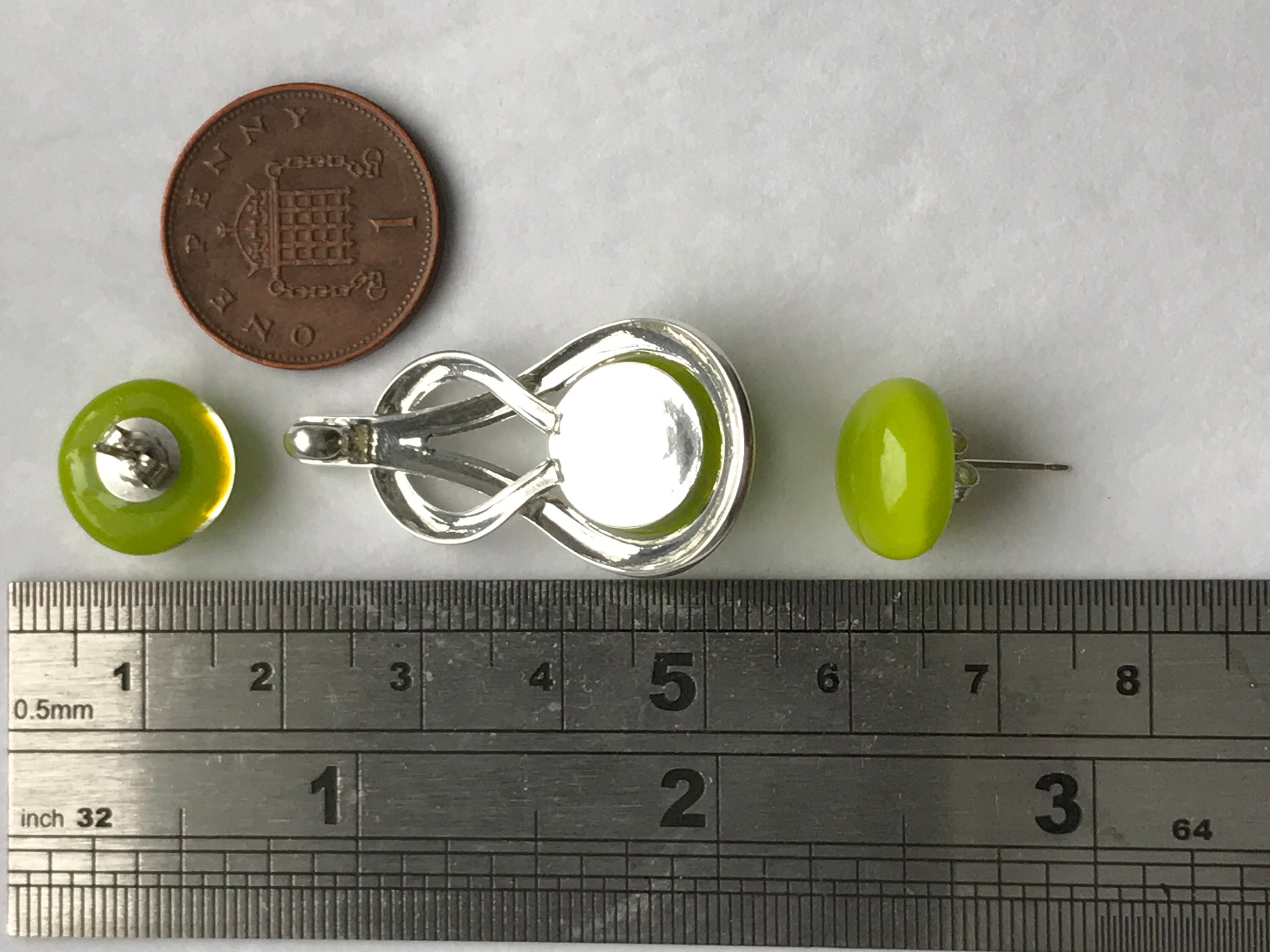 45 mm D/Slim Lime verde quadrato orecchini a cerchio in finitura opaca – Grandi dimensioni, Misura unica, smaltato