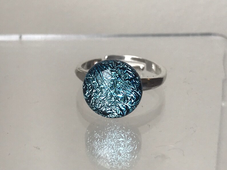 Ice Aqua Blue Ring with Sterling Silver 925 Adjustable | Etsy