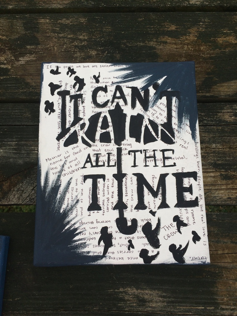 The Crow it Can't Rain All the Time Painting - Etsy