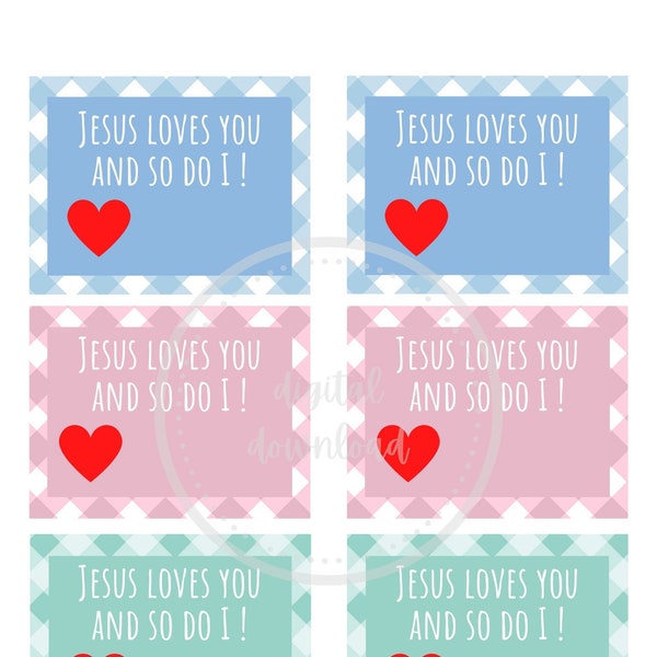 Jesus Loves You Printable Cards Etsy