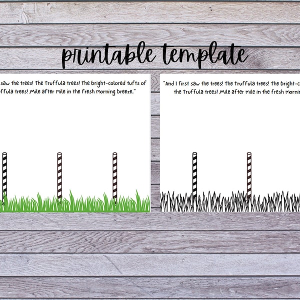 Truffula Trees Printable