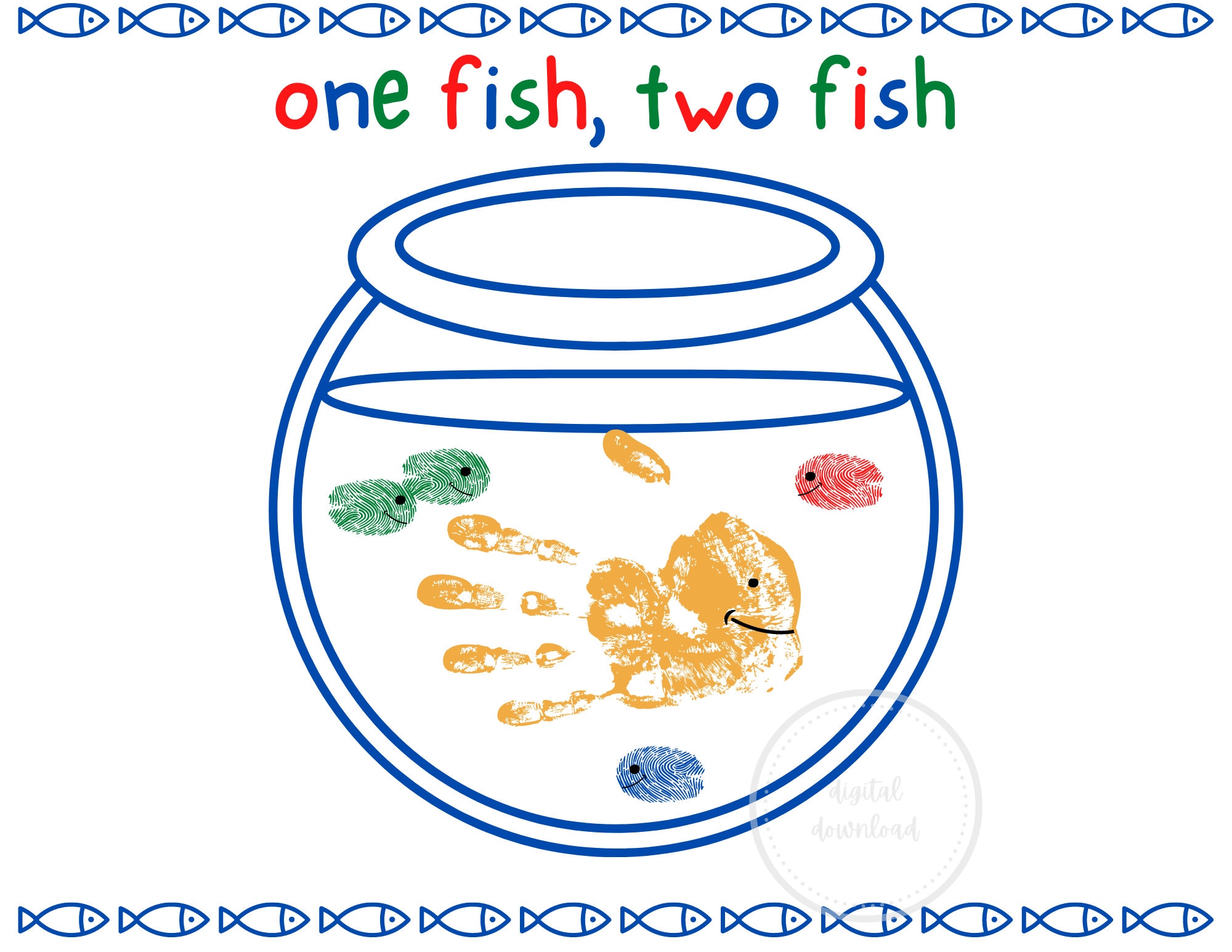 One Fish Two Fish Printable Templates Etsy One Fish Two Fish Printable Templates Etsy