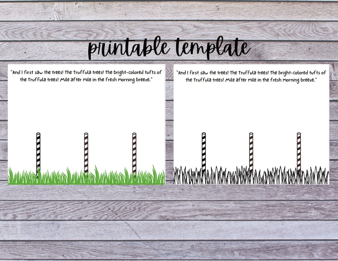 Truffula Trees Printable Template - Etsy