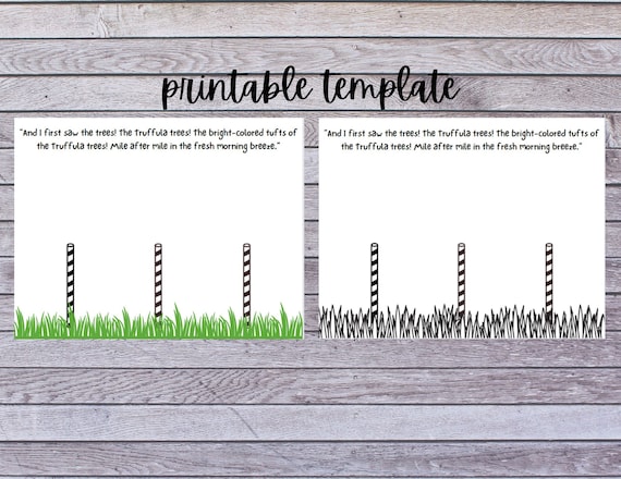 Truffula Trees Printable Template - Etsy
