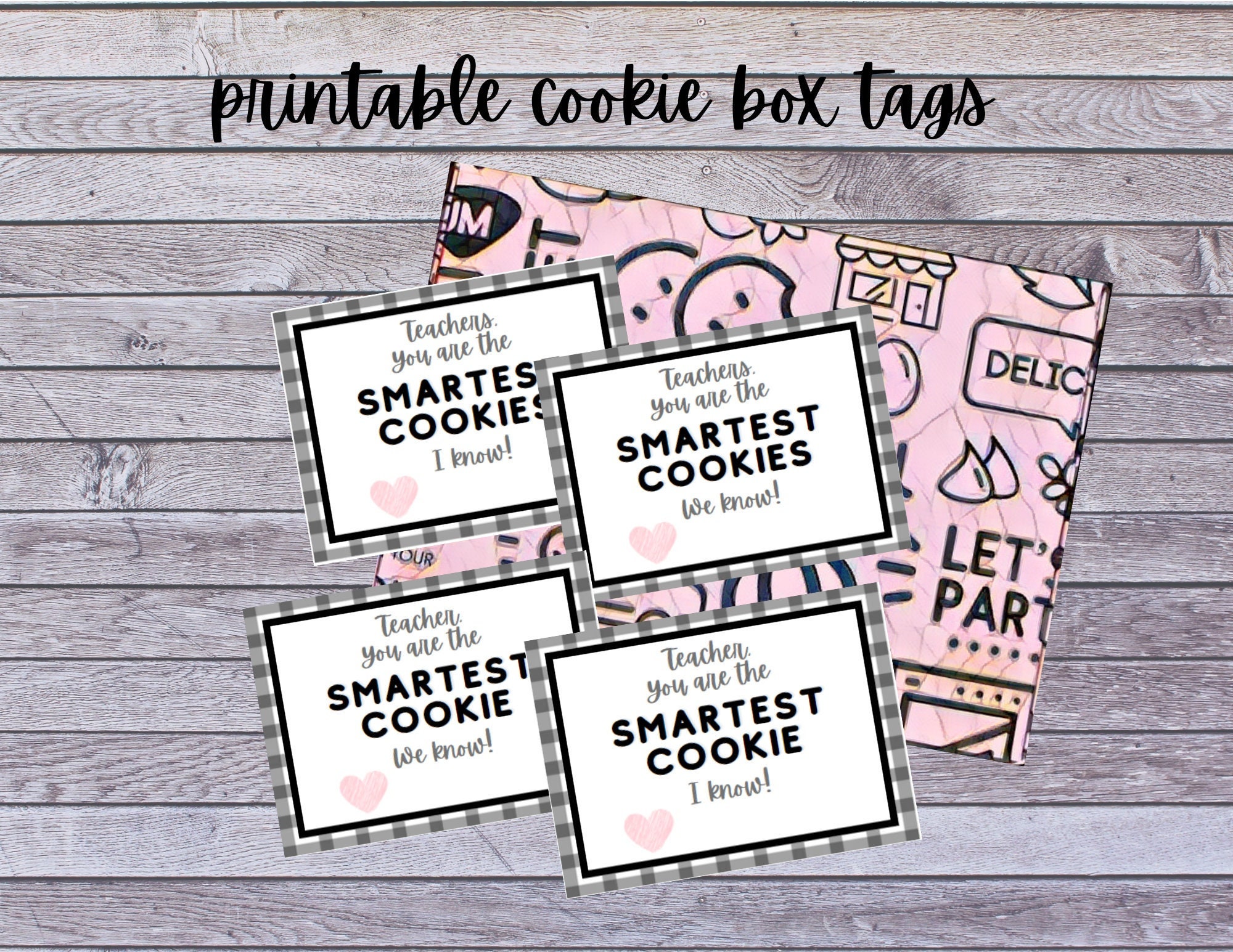 Printable Cookie Box Tags - Etsy