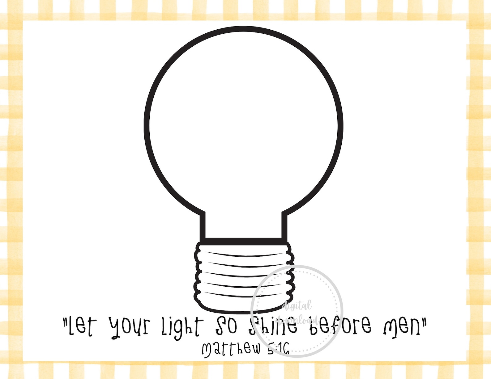 Let Your Light Shine Handprint Template - Etsy