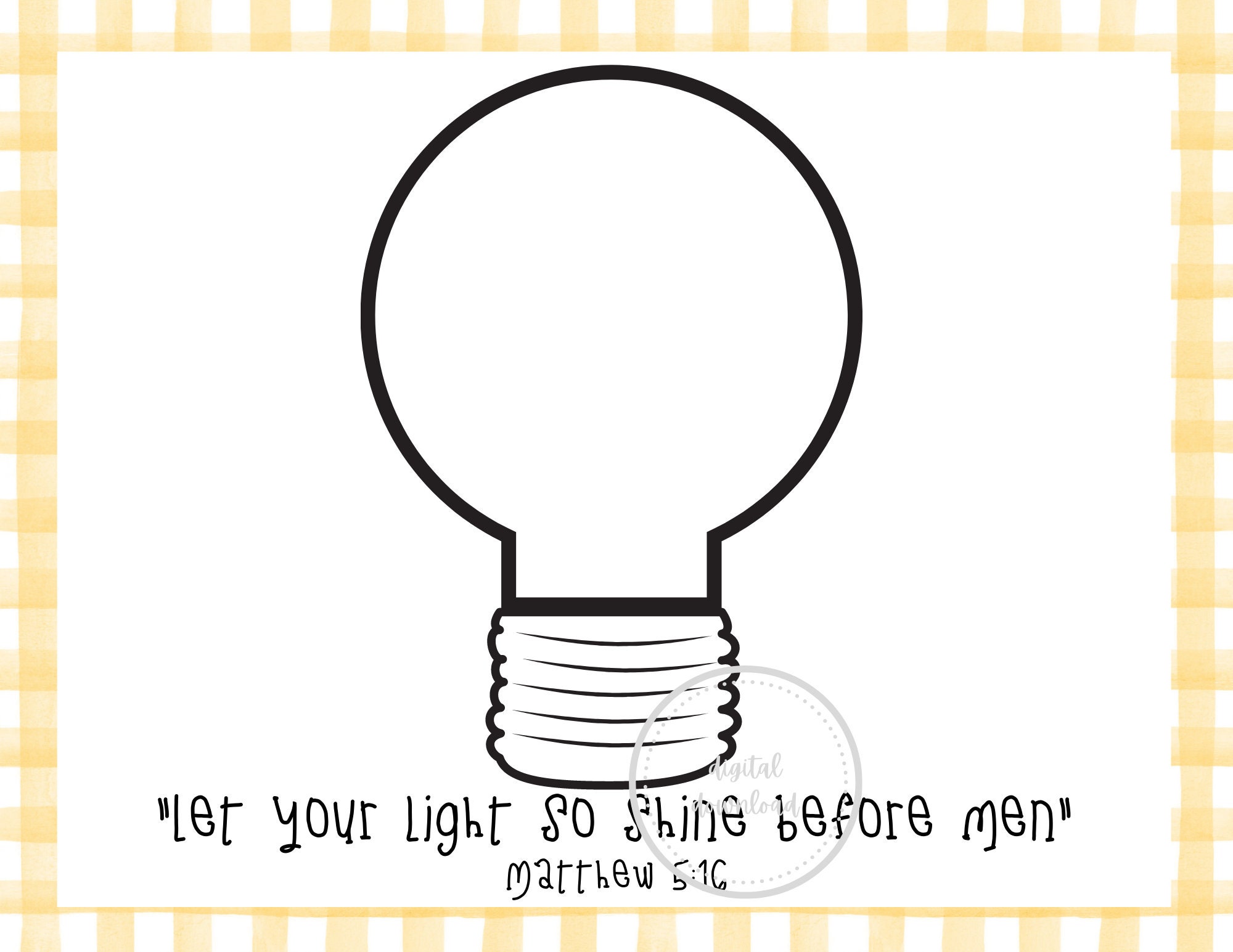 Let Your Light Shine Handprint Template - Etsy
