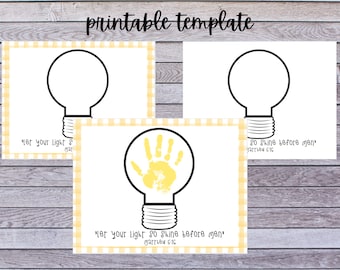 Let Your Light Shine handprint template