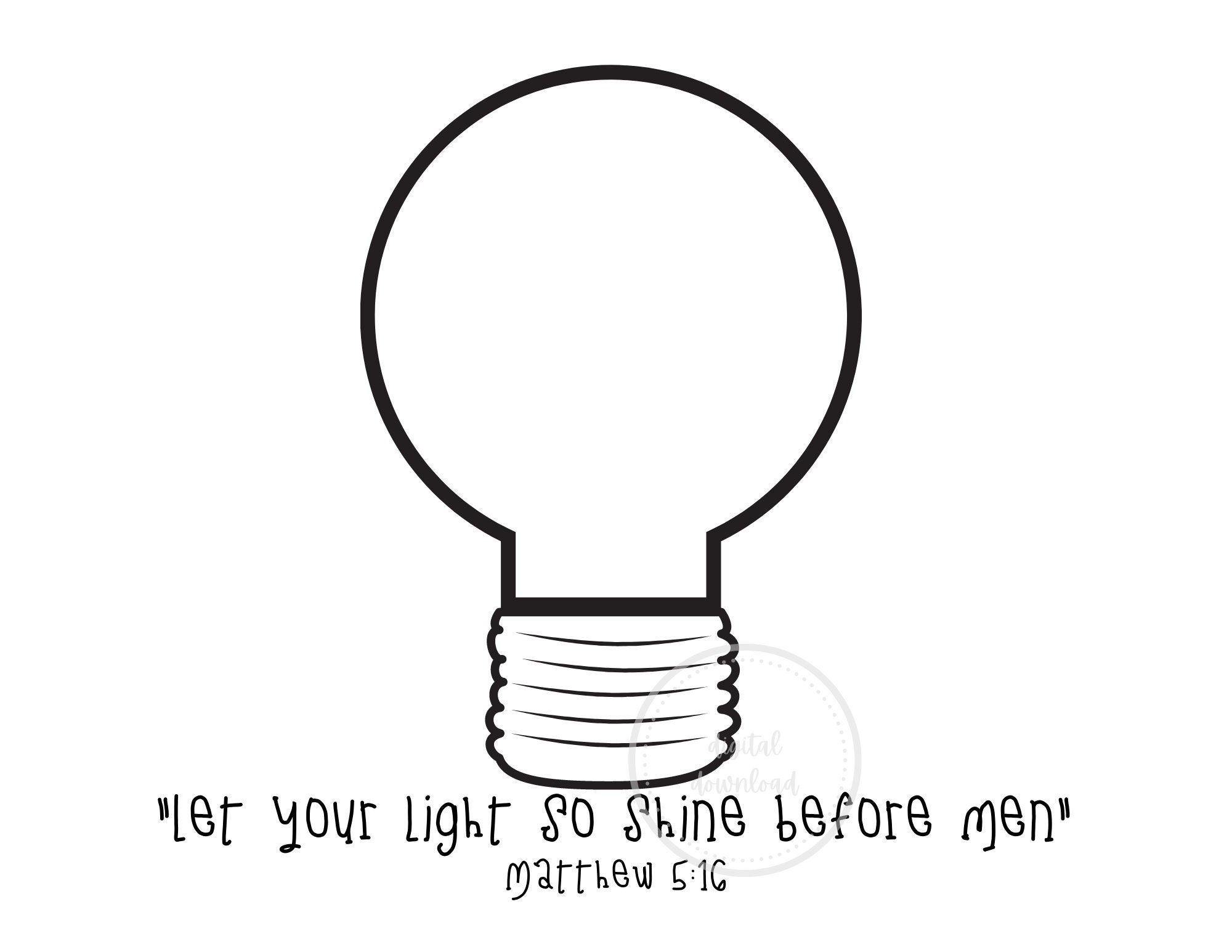 Let Your Light Shine Handprint Template Etsy