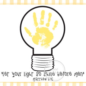 Let Your Light Shine Handprint Template - Etsy