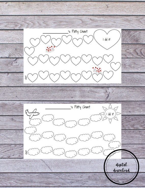 Printable Potty Training Charts - Etsy