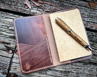 Leather Field Notes Journal Cover - Natural Harness