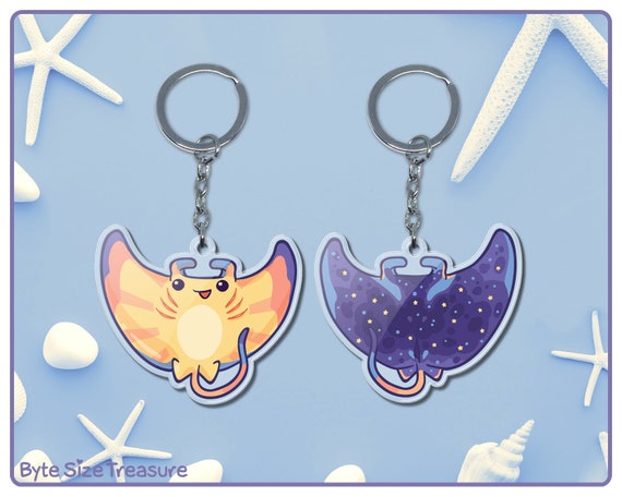 manta ray keychain