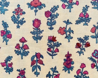 Tissu de couture floral Liberty of London Jubilee laine et coton Viyella des années 1970. Projets de couture. Métrage