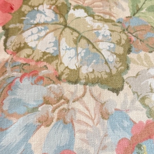 1980-tals Sanderson Exbury blommigt bomullslinne-inredningstyg bild 5