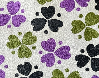 1950’s Embossed Cotton Dressmaking Fabric. Calpreta. Hearts.