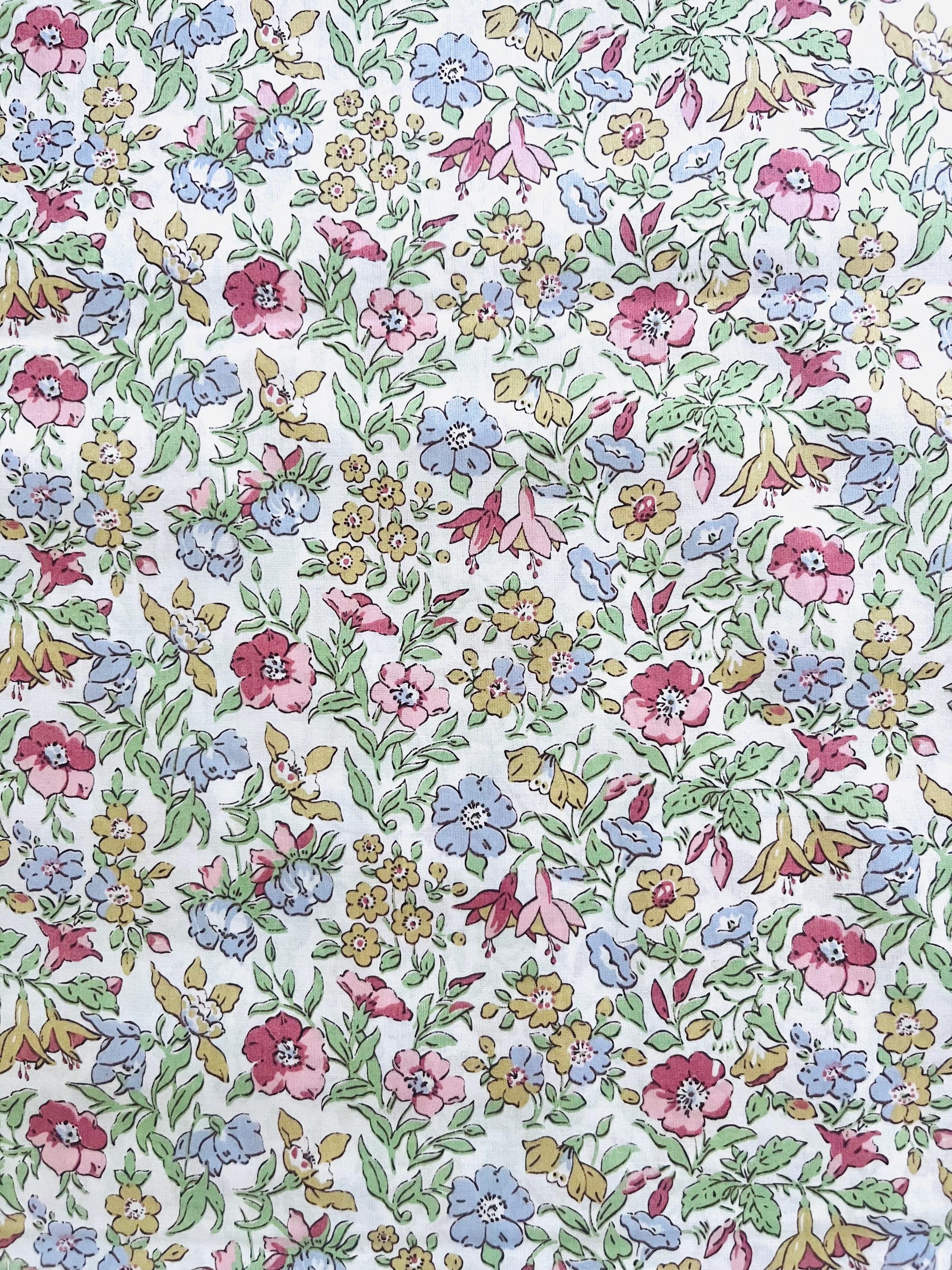 Vintage Liberty of London Floral Cotton Tana Lawn Fabric. Mamie. Fat Quarters. Patchwork, Quilting, Doll’s Dresses.