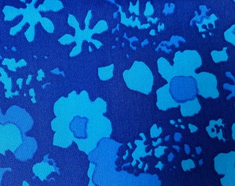 1960’s Abstract Floral Rayon Dressmaking Fabric