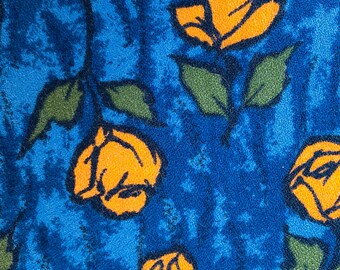 1950’s Stylised Roses Crepe Dressmaking Fabric