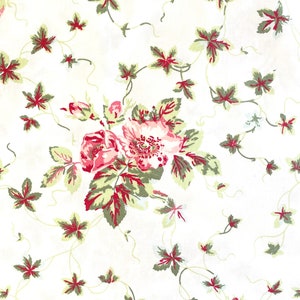 1980s Laura Ashley Roses Cotton Fabric: &#39;Cranford&#39; Chintz