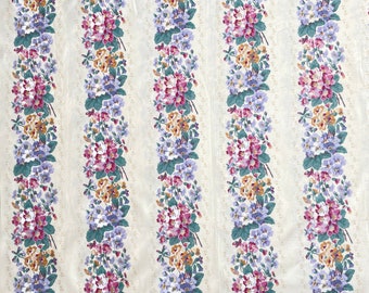 Vintage Moygashel Floral Cotton Interiors Fabric. Summer Trail. Cushions, Curtains, Upholstery Fabric.