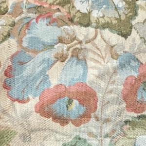 1980-tals Sanderson Exbury blommigt bomullslinne-inredningstyg bild 3