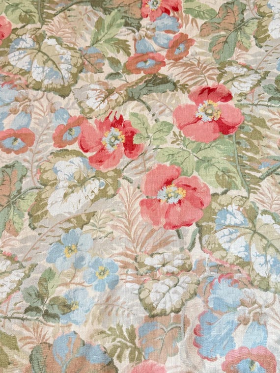 1980’s Sanderson Exbury Floral Cotton Linen Interiors Fabric
