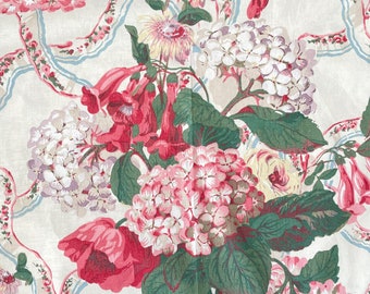 Vintage Warner Brothers Floral Cotton Interiors Fabric. Aldwych. Cushions, Curtains, Upholstery. Yardage.