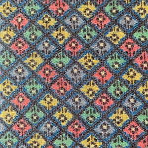 1970’s Soft Cotton Dressmaking Fabric. Abstract Floral. Yardage. Sewing Projects