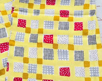 1940’s Abstract Rayon Crepe Dressmaking Fabric. Yardage.