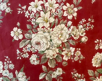 Sanderson Original 1920’s Floral Cotton Fabric. Interiors. Cushions, Curtains, Lampshades, Yardage. Sewing Projects