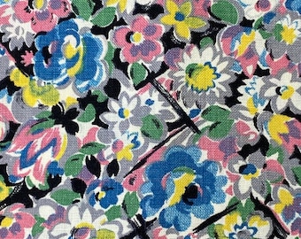 1940’s French Floral Cotton Dress Fabric