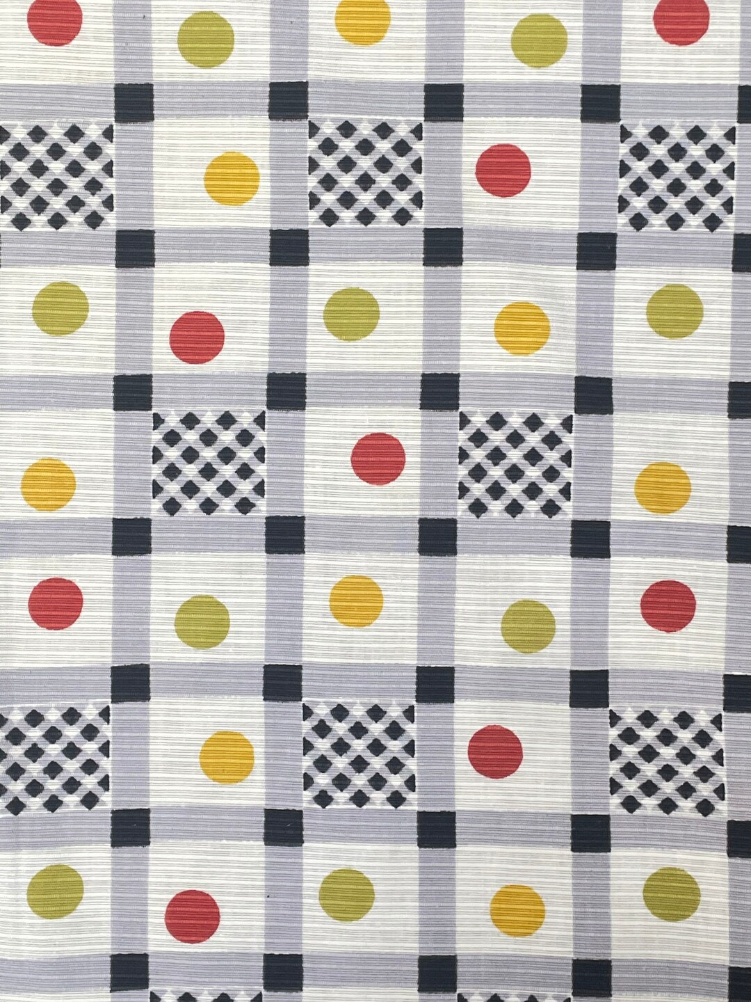 1950’s Abstract Ribbed Cotton Interiors Fabric. Cushion, Curtains, Bags ...