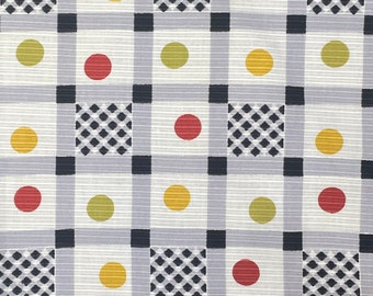 1950’s Abstract Ribbed Cotton Interiors Fabric. Cushion, Curtains, Bags, Sewing Projects. Panels 119cm Long.