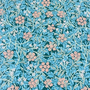 Sanderson ‘Jasmine’ Floral Cotton Interiors Fabric. Roses, Cushions, Curtains, Upholstery Fabric.