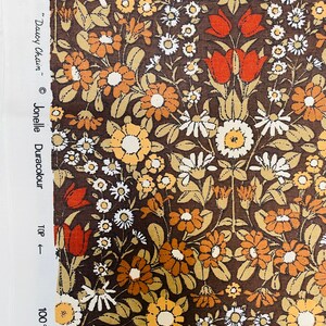 Tissu D'ameublement Jonelle Daisy Chain, Châtaigne/gland/doré, 1 Mètre, Neuf
