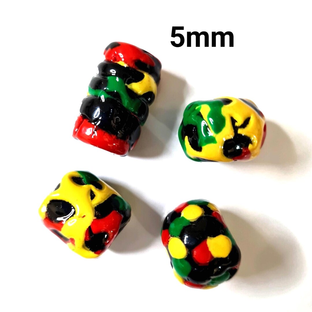 Rasta Polymer Clay Hair Beads: Dreadlock Braid Jewelry - Etsy