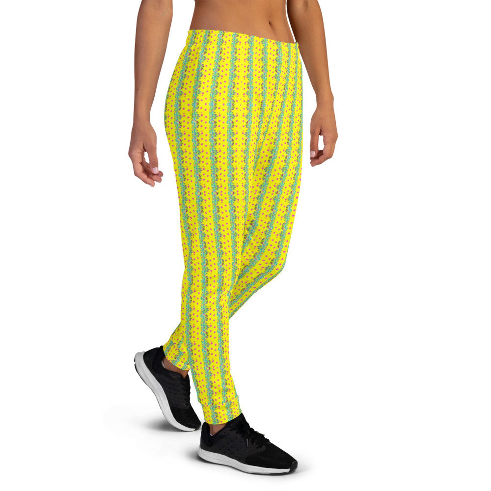 joggers with yellow stripe