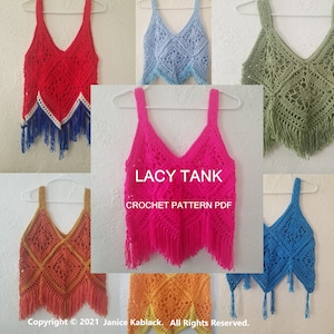 LACY TANK Crochet Pattern PDF