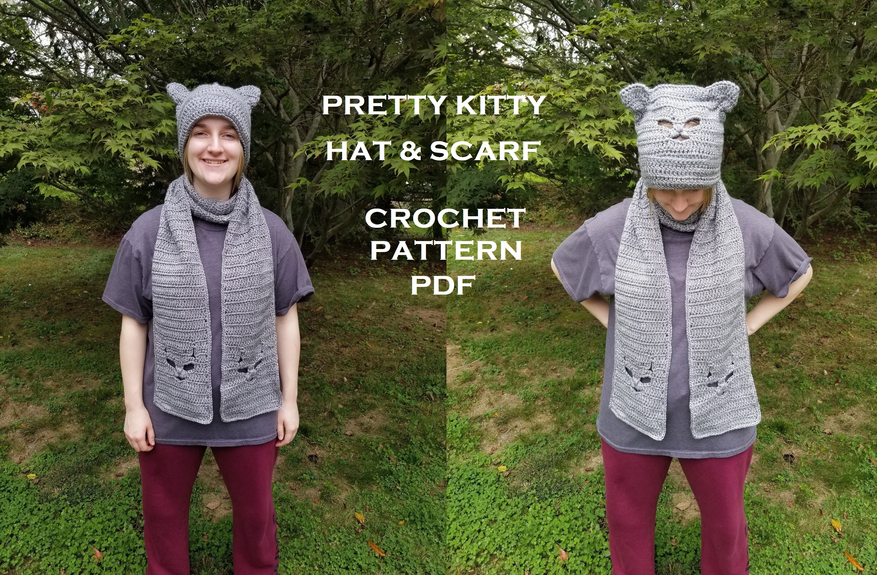 30 Hat and Scarf Crochet Patterns to Keep You Cozy and Creative 23 Pretty Kitty Hat and Scarf Crochet Pattern