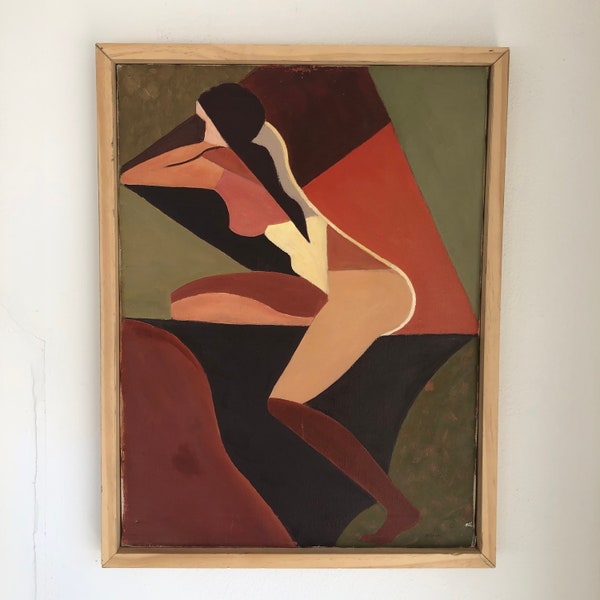 Female Nude on Canvas by Helen Cooke