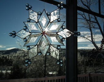 Stained glass snowflake