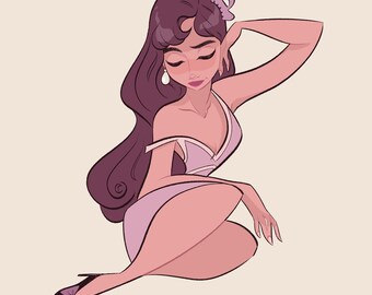 Posh Pearl - Mini Mermaid Print