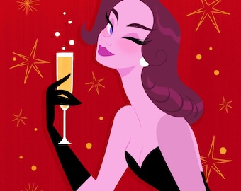 Champagne Toast - Print