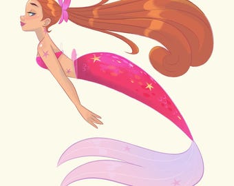 Siren - Mini Mermaid Print