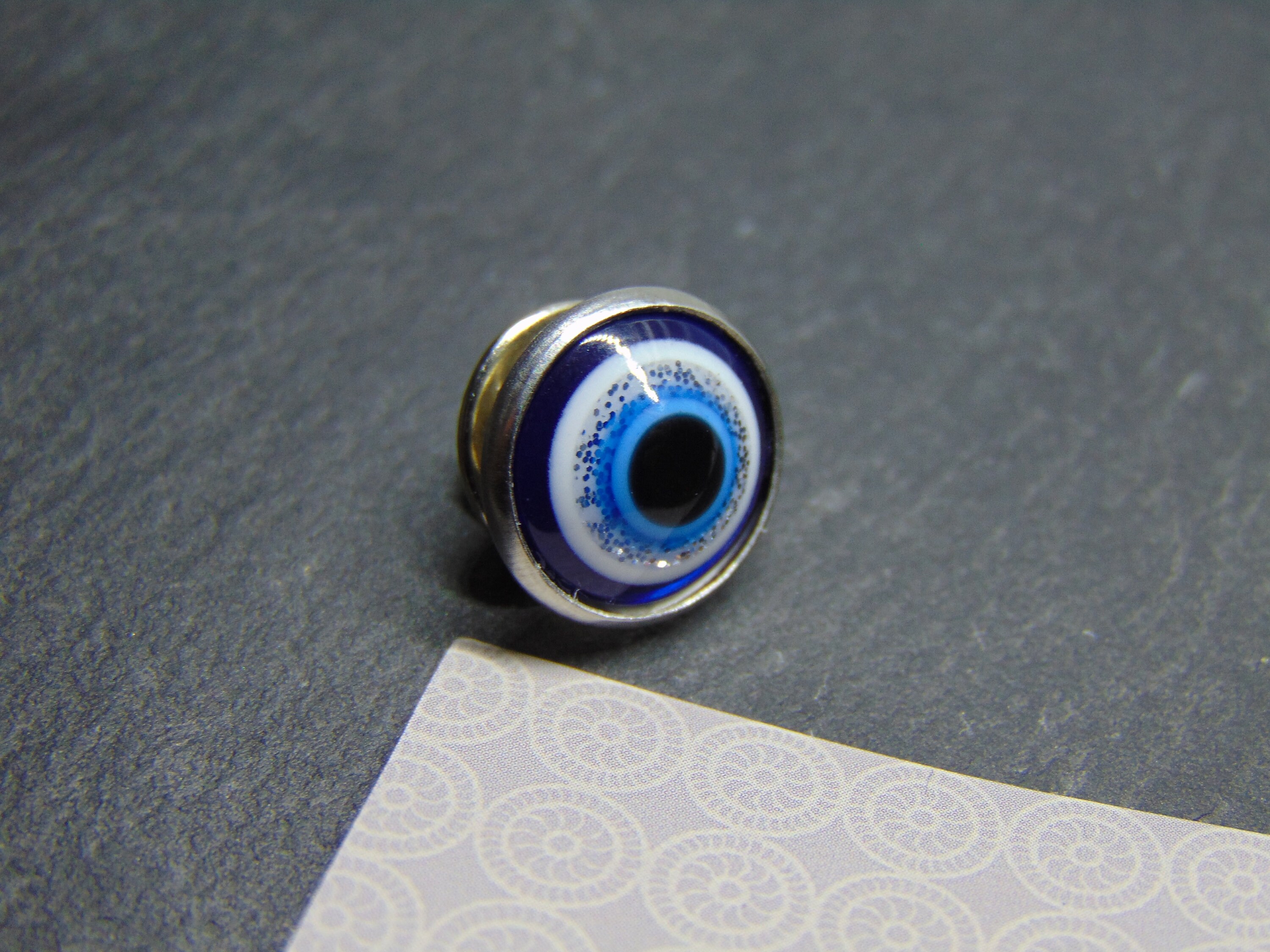 Blue Eye Mini Lapel Pin Badge Talisman protective eye Silver Etsy