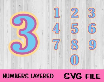 Download Layered Number Svg Etsy