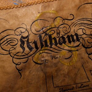 Carte d'ARKHAM dessinée à la main, plan réaliste de la ville d'Arkham. Université Lovecraft Cthulhu Miskatonic