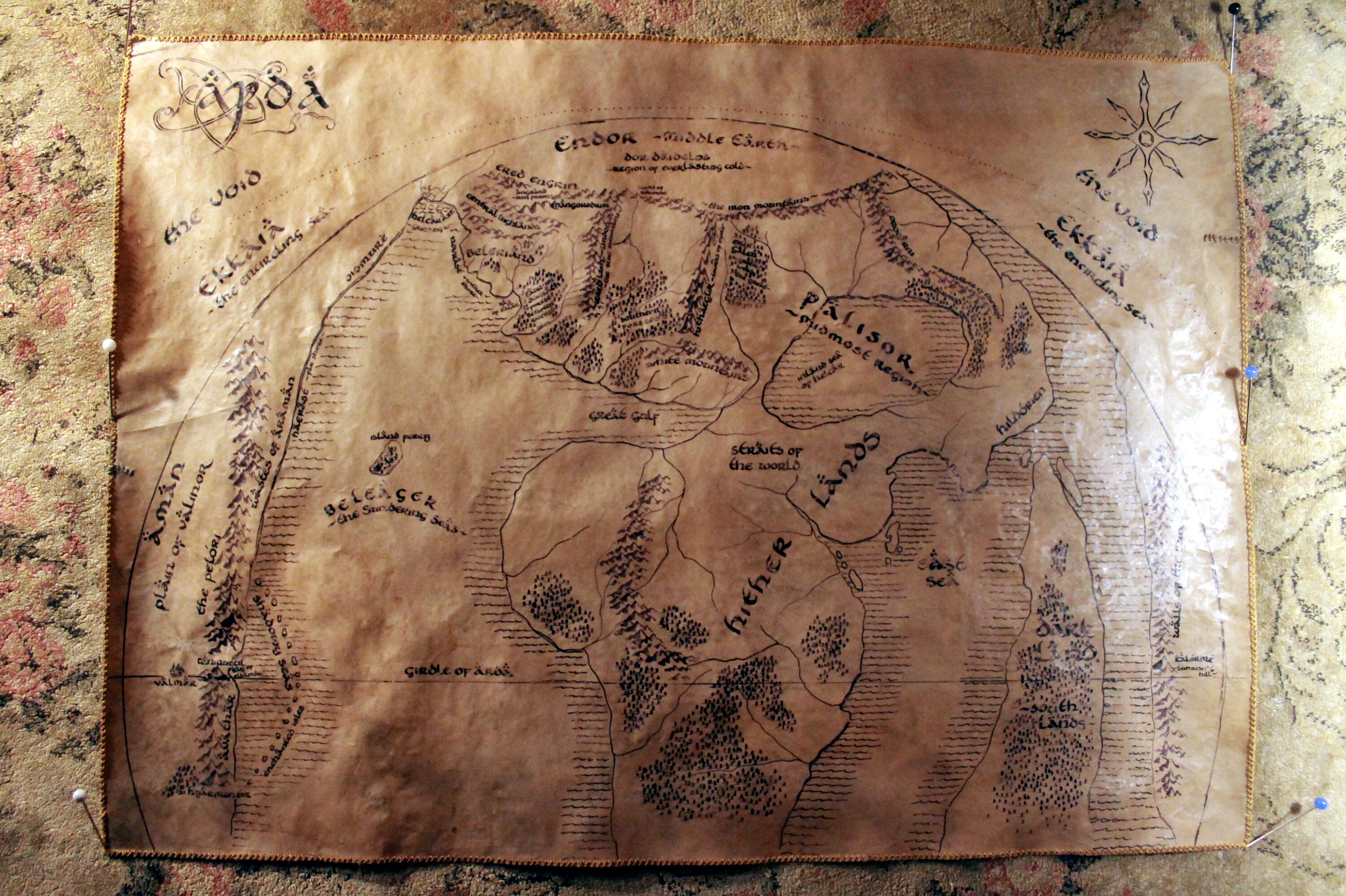 BIG handdrawn realistic Arda map. Please read | Etsy