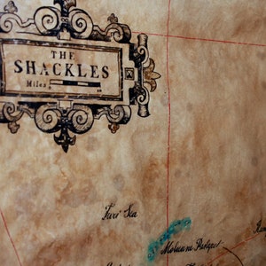 Carte THE SHACKLES de Skull & Shackles (Veuillez lire la description). Entièrement fait à la main. Réaliste. Éclaireur